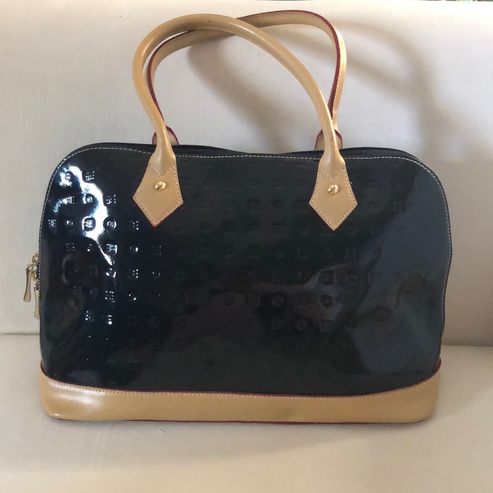 Arcadia Patent Leather Satchel. Made in Italy